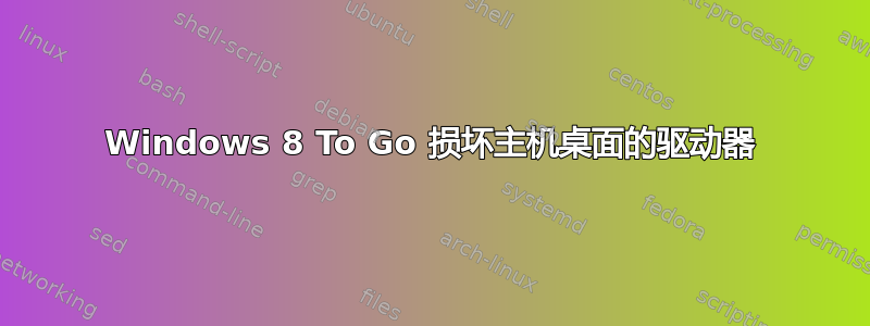 Windows 8 To Go 损坏主机桌面的驱动器