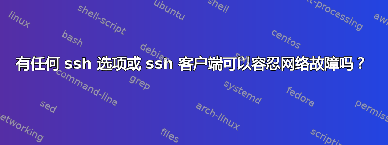 有任何 ssh 选项或 ssh 客户端可以容忍网络故障吗？