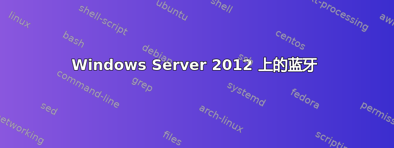 Windows Server 2012 上的蓝牙