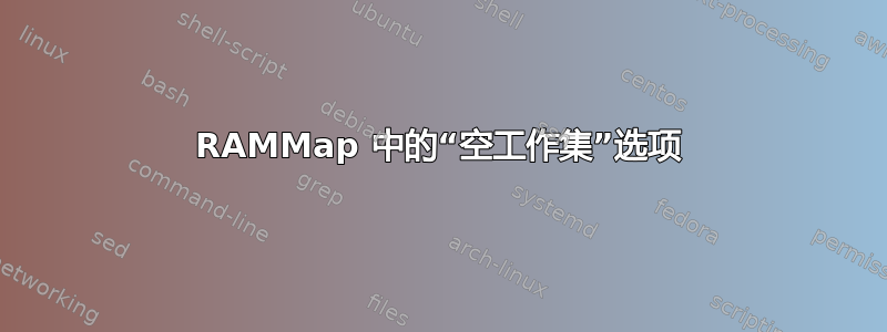 RAMMap 中的“空工作集”选项