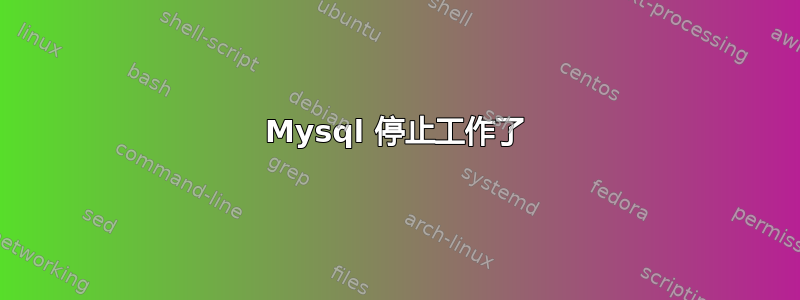 Mysql 停止工作了