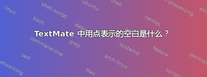 TextMate 中用点表示的空白是什么？