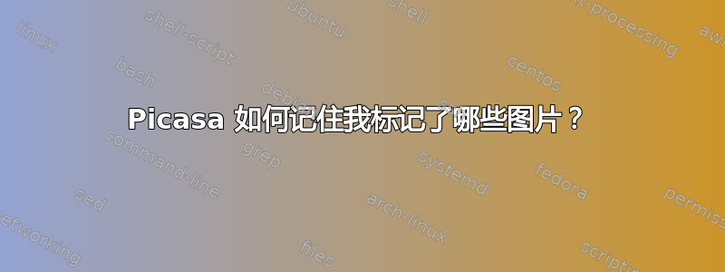 Picasa 如何记住我标记了哪些图片？