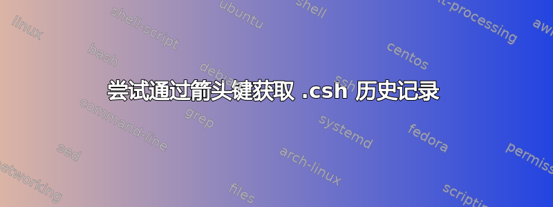 尝试通过箭头键获取 .csh 历史记录