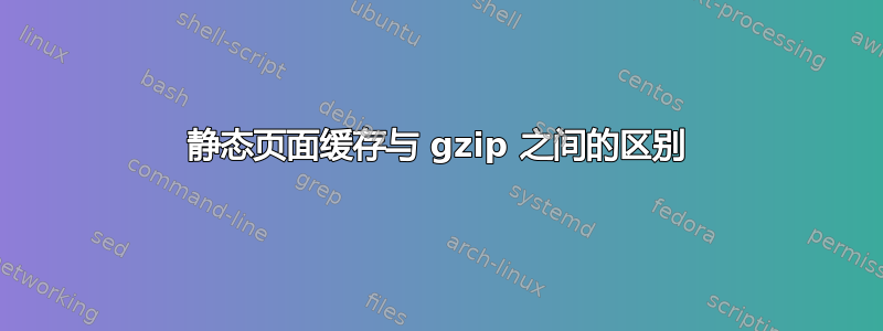 静态页面缓存与 gzip 之间的区别