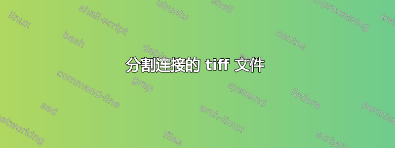 分割连接的 tiff 文件