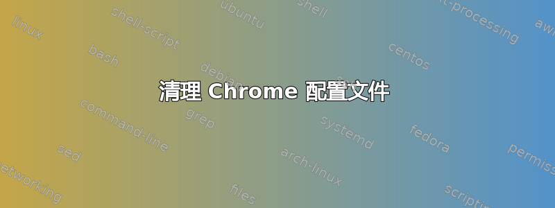 清理 Chrome 配置文件