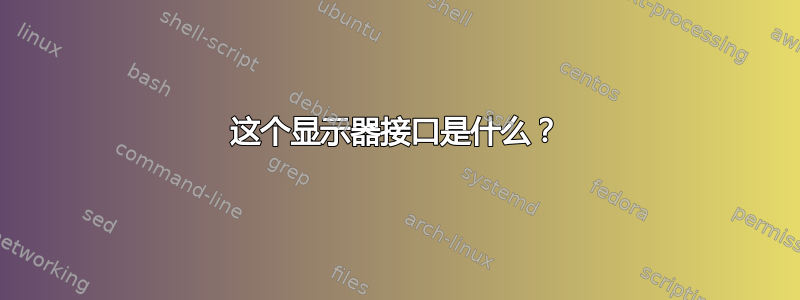 这个显示器接口是什么？