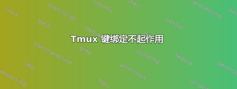 Tmux 键绑定不起作用