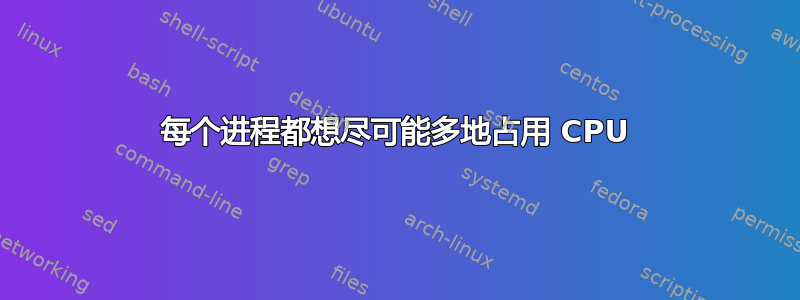 每个进程都想尽可能多地占用 CPU