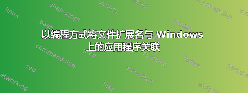 以编程方式将文件扩展名与 Windows 上的应用程序关联