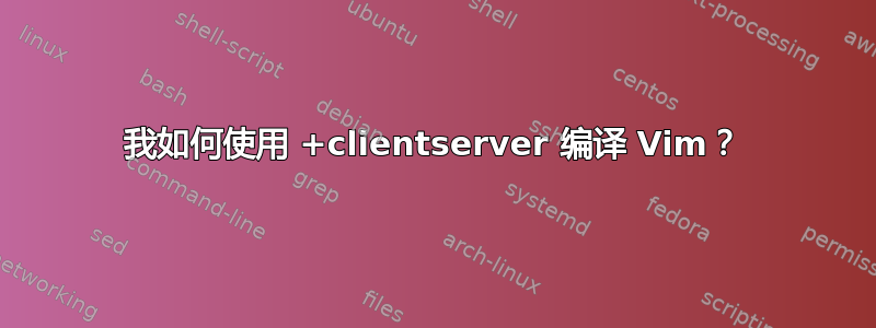 我如何使用 +clientserver 编译 Vim？