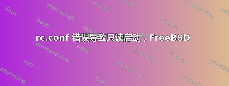 rc.conf 错误导致只读启动，FreeBSD