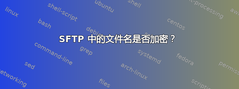 SFTP 中的文件名是否加密？