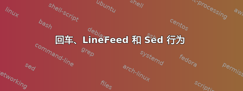 回车、LineFeed 和 Sed 行为