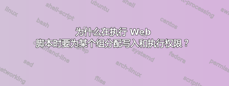 为什么在执行 Web 脚本时要为某个组分配写入和执行权限？