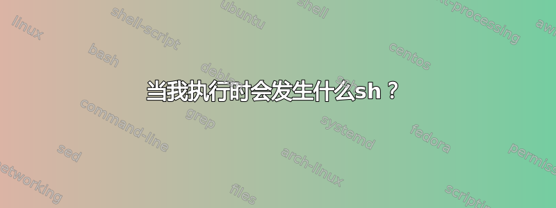 当我执行时会发生什么sh？