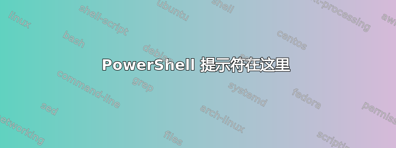 PowerShell 提示符在这里