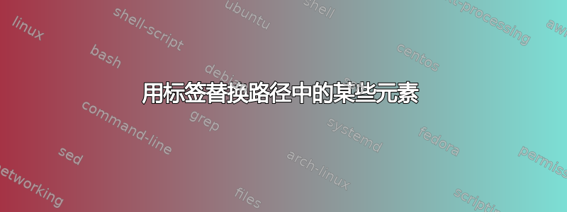 用标签替换路径中的某些元素