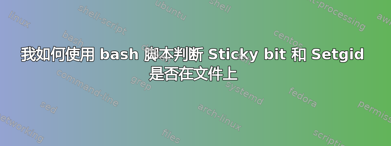 我如何使用 bash 脚本判断 Sticky bit 和 Setgid 是否在文件上