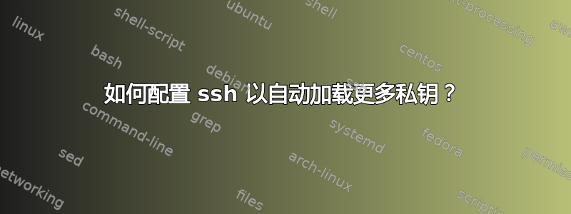 如何配置 ssh 以自动加载更多私钥？