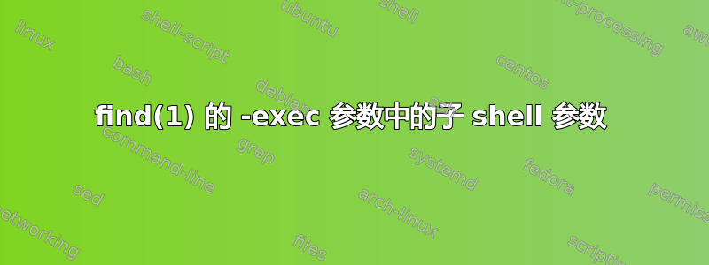 find(1) 的 -exec 参数中的子 shell 参数