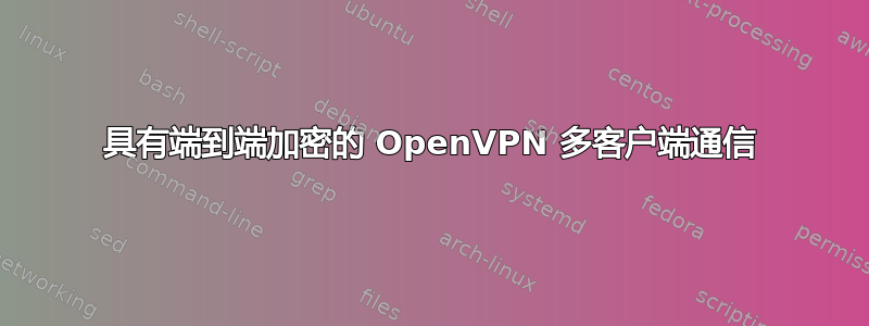 具有端到端加密的 OpenVPN 多客户端通信