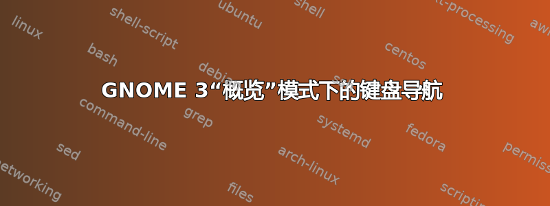 GNOME 3“概览”模式下的键盘导航