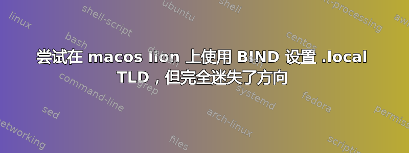 尝试在 macos lion 上使用 BIND 设置 .local TLD，但完全迷失了方向