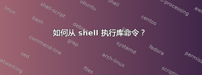 如何从 shell 执行库命令？