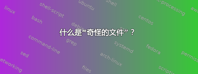 什么是“奇怪的文件”？