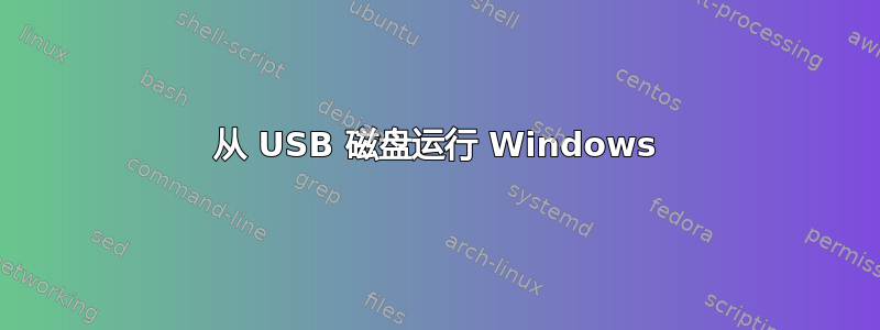 从 USB 磁盘运行 Windows