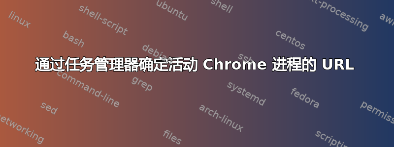 通过任务管理器确定活动 Chrome 进程的 URL