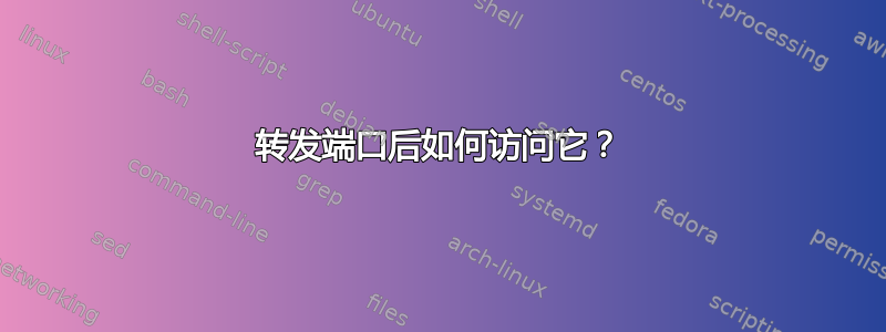 转发端口后如何访问它？