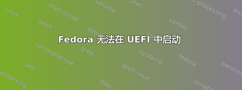 Fedora 无法在 UEFI 中启动