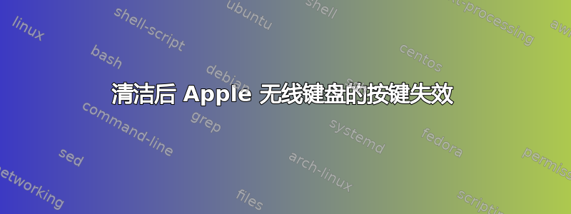 清洁后 Apple 无线键盘的按键失效