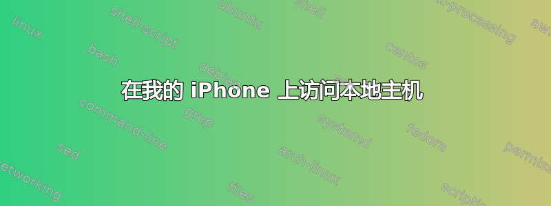 在我的 iPhone 上访问本地主机