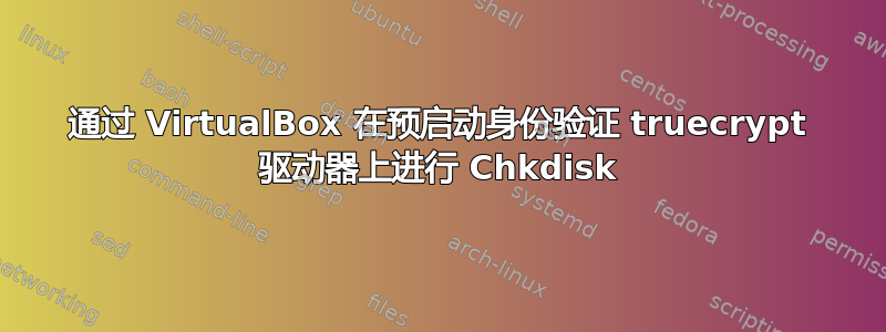 通过 VirtualBox 在预启动身份验证 truecrypt 驱动器上进行 Chkdisk