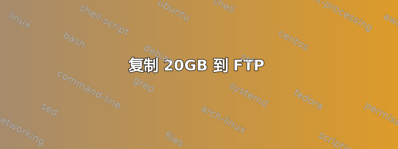 复制 20GB 到 FTP