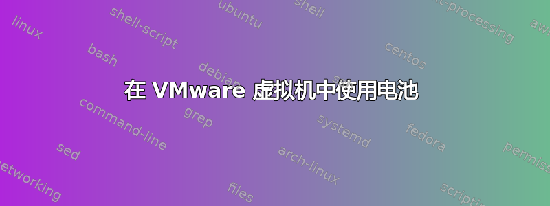 在 VMware 虚拟机中使用电池