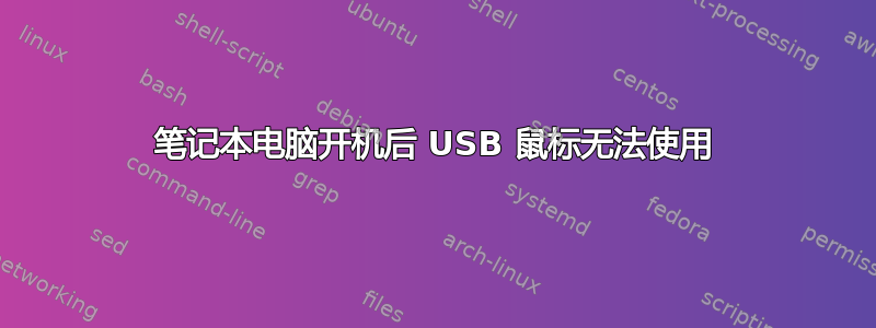 笔记本电脑开机后 USB 鼠标无法使用