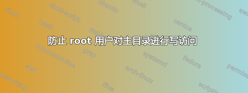 防止 root 用户对主目录进行写访问