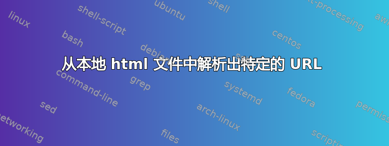 从本地 html 文件中解析出特定的 URL