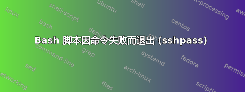 Bash 脚本因命令失败而退出 (sshpass)