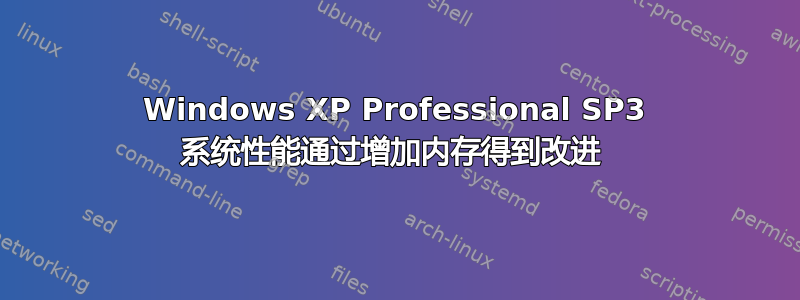 Windows XP Professional SP3 系统性能通过增加内存得到改进 