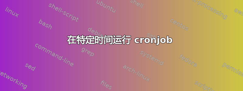 在特定时间运行 cronjob