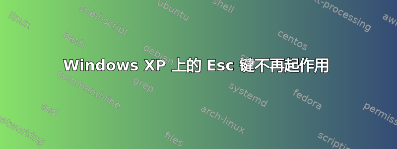 Windows XP 上的 Esc 键不再起作用