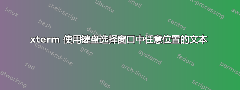 xterm 使用键盘选择窗口中任意位置的文本