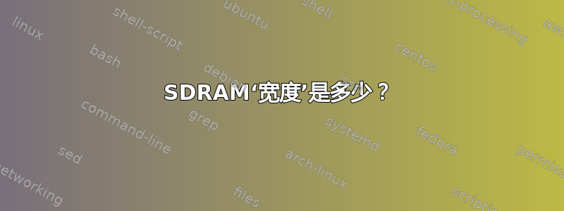 SDRAM‘宽度’是多少？