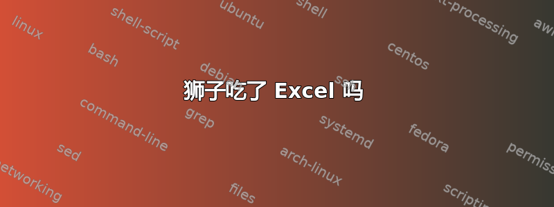 狮子吃了 Excel 吗